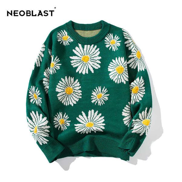 men's sweaters large daisy pattern sweater men'skorean stylish pullover oversize green knitted jumpers vintage male winter christm, White;black
men's sweaters large daisy pattern sweater men'skorean stylish pullover oversize green knitted jumpers vintage male winter christm, White;black