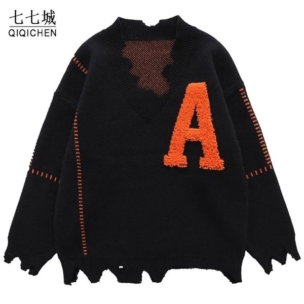 men's sweaters knitted men women autumn v neck irregular hem frayed wool jumper pullover harajuku hiphip retro casual sweater y2k 2209, White;black
men's sweaters knitted men women autumn v neck irregular hem frayed wool jumper pullover harajuku hiphip retro casual sweater y2k 2209, White;black
