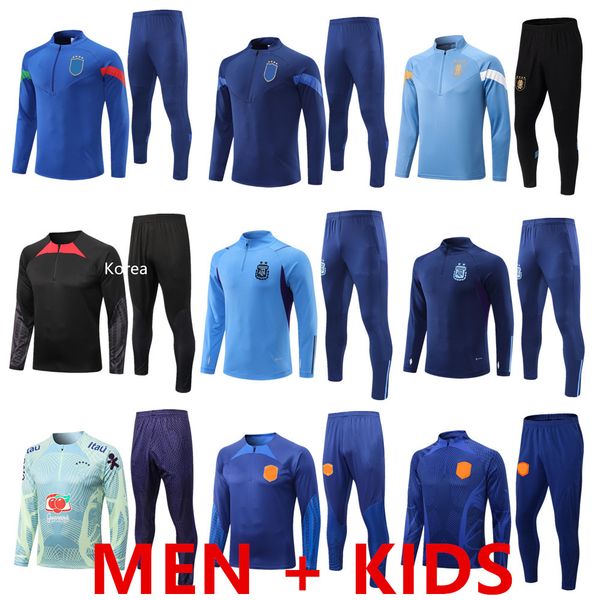 men kids 2022 2023 national team tracksuits uruguay survetement football jacket 22 23 brazils italia italys soccer training suit set, Black
men kids 2022 2023 national team tracksuits uruguay survetement football jacket 22 23 brazils italia italys soccer training suit set, Black
