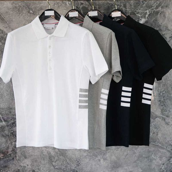 new 2021 fashion tb thom brand polo shirts men casual striped solid slim summer short sleeve turn down collar clothing, White;black
new 2021 fashion tb thom brand polo shirts men casual striped solid slim summer short sleeve turn down collar clothing, White;black