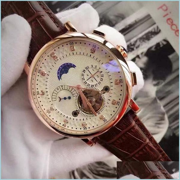 wristwatches a-brand luxury watch tourbillon mechanical matic wristwatches men watches day date diamond dial for mens watches2022 dh1pf, Slivery;brown
wristwatches a-brand luxury watch tourbillon mechanical matic wristwatches men watches day date diamond dial for mens watches2022 dh1pf, Slivery;brown