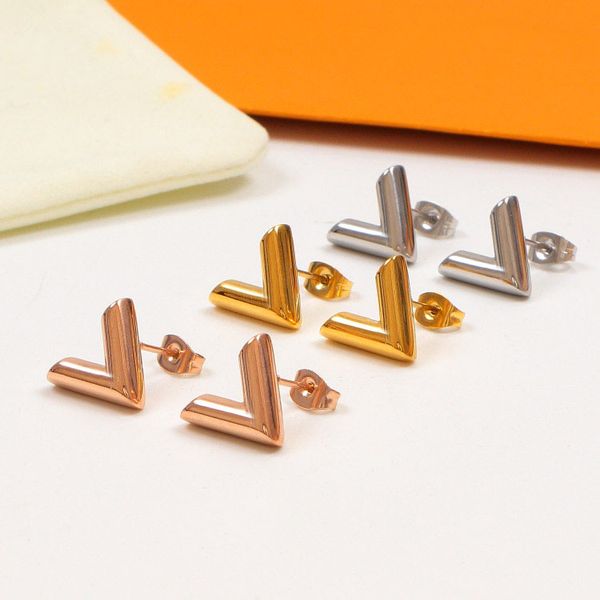 brand stud luxury jewelry simple design v letter earrings for women stainless steel gold color elegant party earrings wedding, Golden;silver
brand stud luxury jewelry simple design v letter earrings for women stainless steel gold color elegant party earrings wedding, Golden;silver