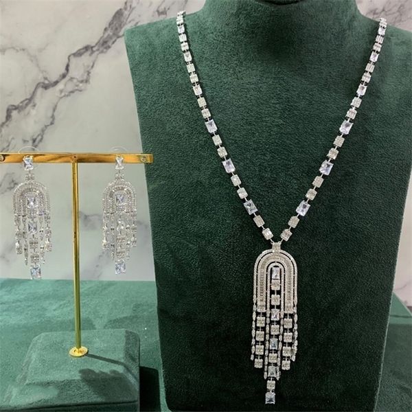 wedding jewelry sets tirim long necklace set for women s cubic zirconia bridal trendy sweater sparking brilliant accessories 220929, Slivery;golden
wedding jewelry sets tirim long necklace set for women s cubic zirconia bridal trendy sweater sparking brilliant accessories 220929, Slivery;golden