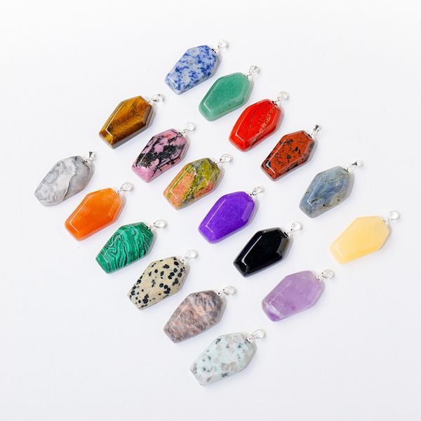 natural crystal healing stone pendant halloween charms coffin crafts charms for necklace lucky jewelry making, Silver
natural crystal healing stone pendant halloween charms coffin crafts charms for necklace lucky jewelry making, Silver