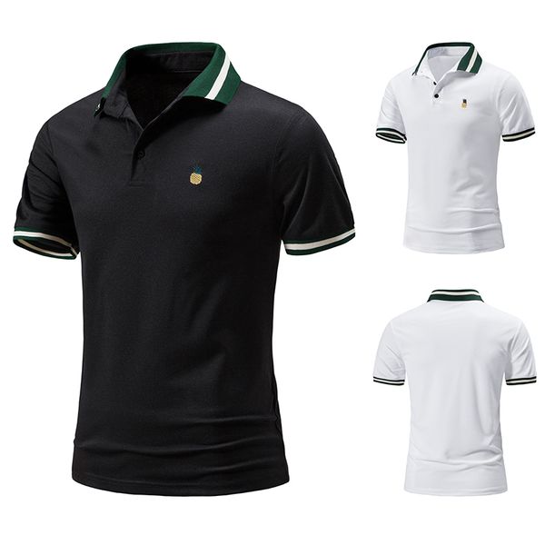men polo shirts short sleeve summer mens casual polos v neck jogger tees shirt slim solid embroidery business clothing, White;black
men polo shirts short sleeve summer mens casual polos v neck jogger tees shirt slim solid embroidery business clothing, White;black