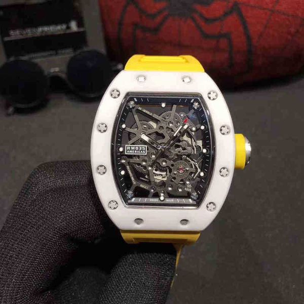 luxury mens mechanics watches richa milles wristwatch business leisure watch rm035 automatic mechanical white ceramic case yellow tap o096, Slivery;golden
luxury mens mechanics watches richa milles wristwatch business leisure watch rm035 automatic mechanical white ceramic case yellow tap o096, Slivery;golden