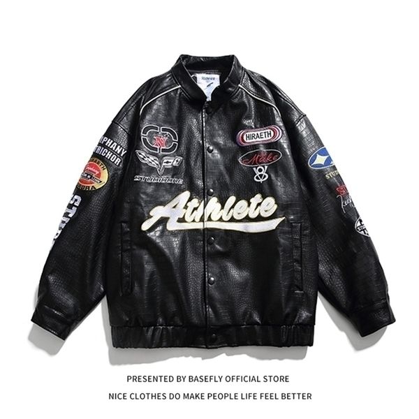 men's jackets race motorcycle pu leather sport embroid lettermen men varsity bomber women baseball coat stadium award chic 220929, Black;brown
men's jackets race motorcycle pu leather sport embroid lettermen men varsity bomber women baseball coat stadium award chic 220929, Black;brown