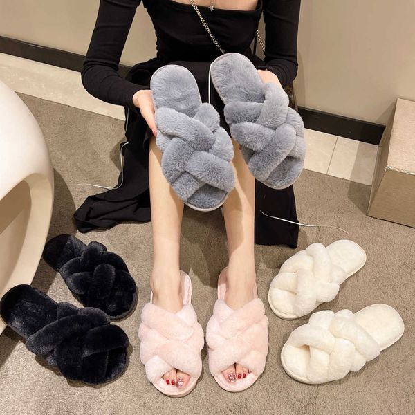 og slippers wool slippers for women in autumn and winter new cross knitting belt open toe cotton home indoor flip flop original rubber sanda, Black
og slippers wool slippers for women in autumn and winter new cross knitting belt open toe cotton home indoor flip flop original rubber sanda, Black