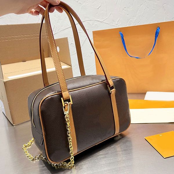 women handbag shoulder bag classic lettering totes chain crossbody bags coated canvas genuine leather long handles front zipped pocket n3453
women handbag shoulder bag classic lettering totes chain crossbody bags coated canvas genuine leather long handles front zipped pocket n3453