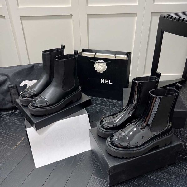 designer boots new martin boots thick soled motorcycle boot one step elastic short booties, Black
designer boots new martin boots thick soled motorcycle boot one step elastic short booties, Black