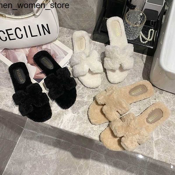 designer h slippers woolen women autumn winter new net red fur one leisure flat lamb word out wear slipper, Black
designer h slippers woolen women autumn winter new net red fur one leisure flat lamb word out wear slipper, Black