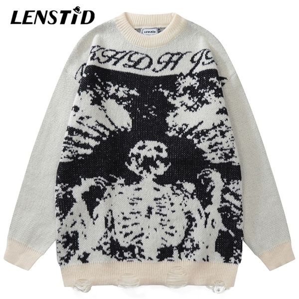 men's sweaters lenstid autumn men knitted jumper hip hop darkness gothic skeleton graphic streetwear harajuku fashion casual pullovers, White;black
men's sweaters lenstid autumn men knitted jumper hip hop darkness gothic skeleton graphic streetwear harajuku fashion casual pullovers, White;black