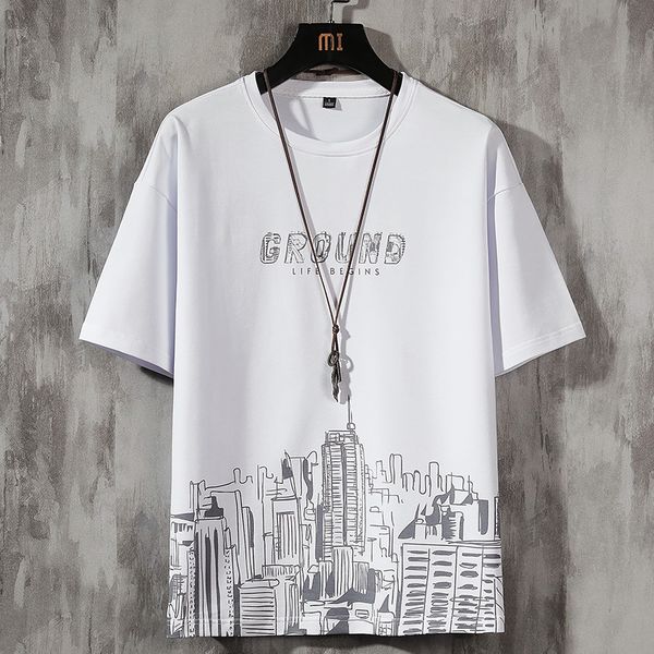 summer mens casual comfortable t-shirts male harajuku loose shirts city pattern printed half sleeve men o-neck sports tees, White;black
summer mens casual comfortable t-shirts male harajuku loose shirts city pattern printed half sleeve men o-neck sports tees, White;black