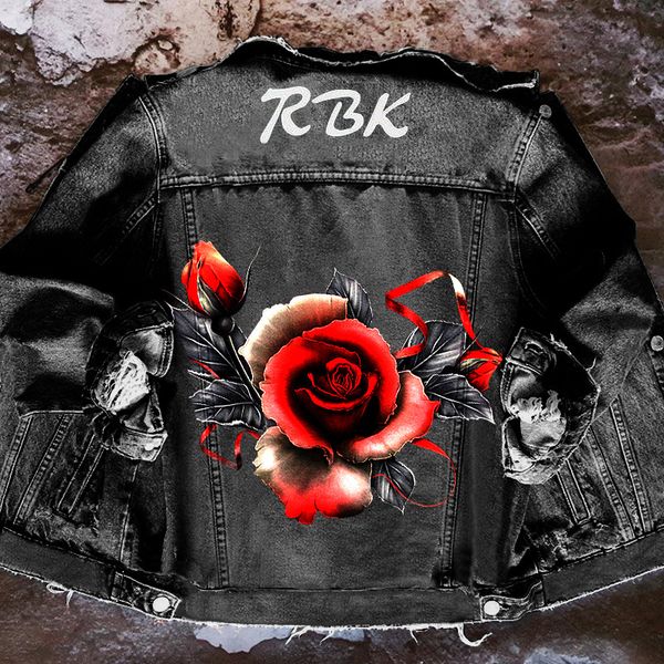 autumn and winter new lapel denim jacket women's personality red rose print graffiti street fashion hip-hop rock, Black;brown
autumn and winter new lapel denim jacket women's personality red rose print graffiti street fashion hip-hop rock, Black;brown