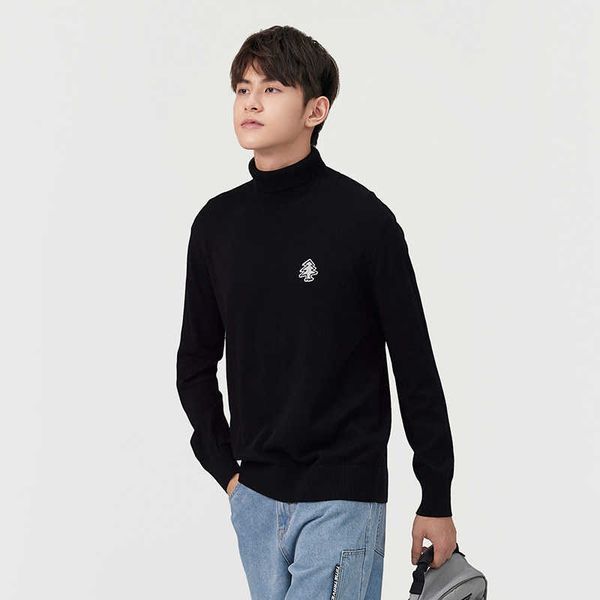 men's sweaters semir sweater men winter solid embroidery pattern knit sweater man simple loose high neck 2021 new t220928, White;black
men's sweaters semir sweater men winter solid embroidery pattern knit sweater man simple loose high neck 2021 new t220928, White;black