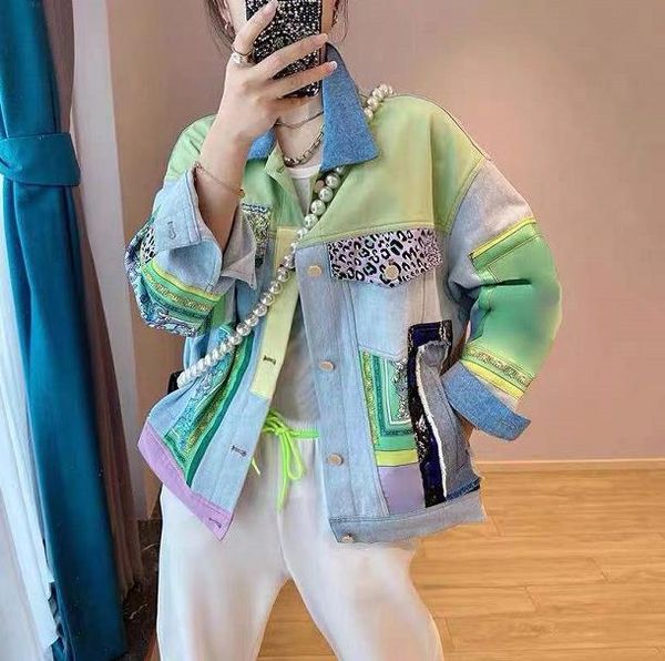 women's outerwear overcoat jackets womens jacket designer fashion luxury denim sockets coats splicing classic style coat, Black;brown
women's outerwear overcoat jackets womens jacket designer fashion luxury denim sockets coats splicing classic style coat, Black;brown