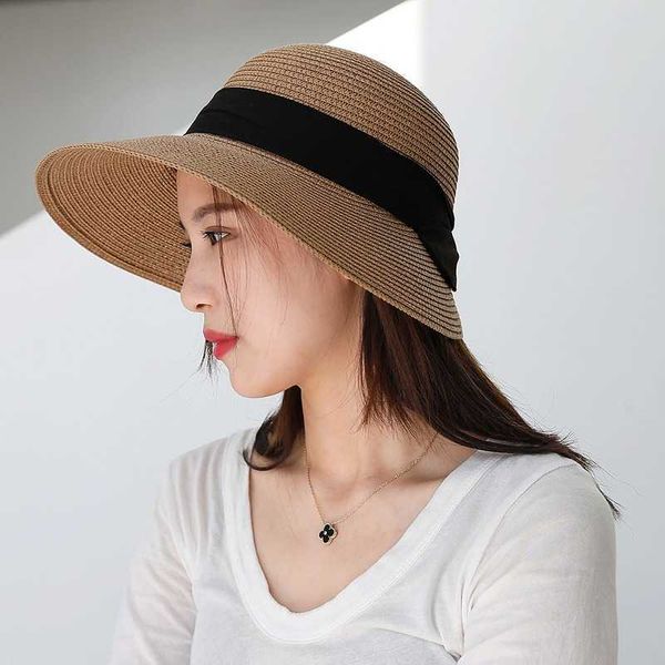 wide brim bucket straw women's outing sun visor holiday cool seaside beach tide summer hats one piece 0929, Blue;gray
wide brim bucket straw women's outing sun visor holiday cool seaside beach tide summer hats one piece 0929, Blue;gray