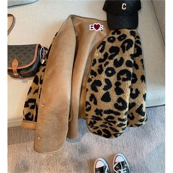 women s jackets arrival autumn winter korea fashion women long sleeve loose short coat single breasted v neck thick leopard v138 220929, Black;brown
women s jackets arrival autumn winter korea fashion women long sleeve loose short coat single breasted v neck thick leopard v138 220929, Black;brown