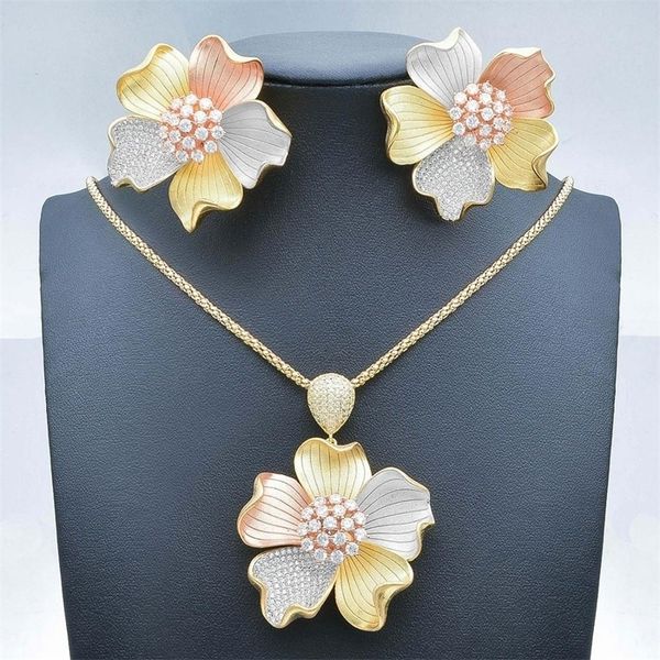 wedding jewelry sets ness big flower 3 tone copper large pendant necklace and earring for women party 220929, Slivery;golden
wedding jewelry sets ness big flower 3 tone copper large pendant necklace and earring for women party 220929, Slivery;golden