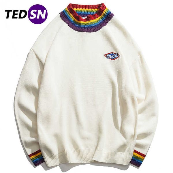 men's sweaters tedsn design knitwear sweatshitrs rainbow collar casual knitted sweaters men winter harajuku retro sweater pullovers str, White;black
men's sweaters tedsn design knitwear sweatshitrs rainbow collar casual knitted sweaters men winter harajuku retro sweater pullovers str, White;black