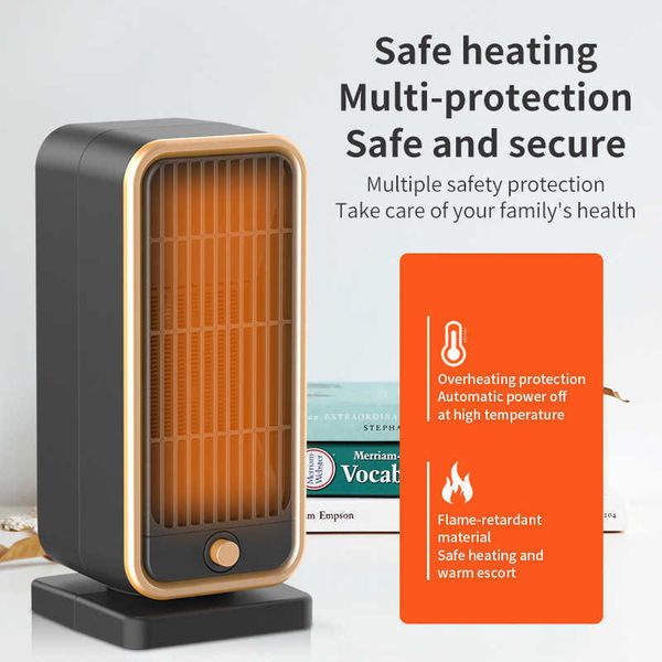 Image of Space Heaters 500W Ceramic Heating Warming Fan Intelligent Home Office Electric PTC Heater Portable Desktop Warmer Machine Winter warming Y2209