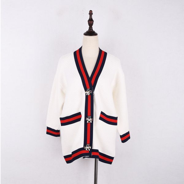 women's sweaters striped women knitted cardigans with button autumn female v--neck casual open stitch knitwear ladies loose outwear lon, White;black
women's sweaters striped women knitted cardigans with button autumn female v--neck casual open stitch knitwear ladies loose outwear lon, White;black
