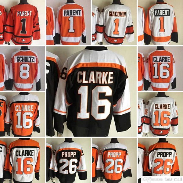 movie ccm vintage ice hockey 1 bernie parent jerseys 8 dave schultz 16 bobby clarke 26 brian propp men embroidery jersey white oraneg black, Black;red
movie ccm vintage ice hockey 1 bernie parent jerseys 8 dave schultz 16 bobby clarke 26 brian propp men embroidery jersey white oraneg black, Black;red