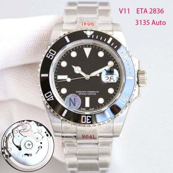 n factory v11 eta 2836 3135 men watch sapphire black ceramic luminous waterproof 100m 116610 model 904l stainless steel sport, Slivery;brown
n factory v11 eta 2836 3135 men watch sapphire black ceramic luminous waterproof 100m 116610 model 904l stainless steel sport, Slivery;brown