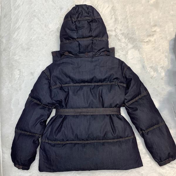 designer womens down and parka denim fabric fashion slim waist slim fit drawstring stand collar hooded couples same thick bread jacket, Black
designer womens down and parka denim fabric fashion slim waist slim fit drawstring stand collar hooded couples same thick bread jacket, Black