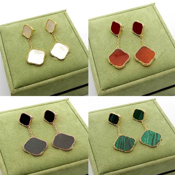r earring for women luxury earring dangles four leaf clover jewlery design stud earrings stainless steel chandelier cjewelry earing orecchin, Silver
r earring for women luxury earring dangles four leaf clover jewlery design stud earrings stainless steel chandelier cjewelry earing orecchin, Silver