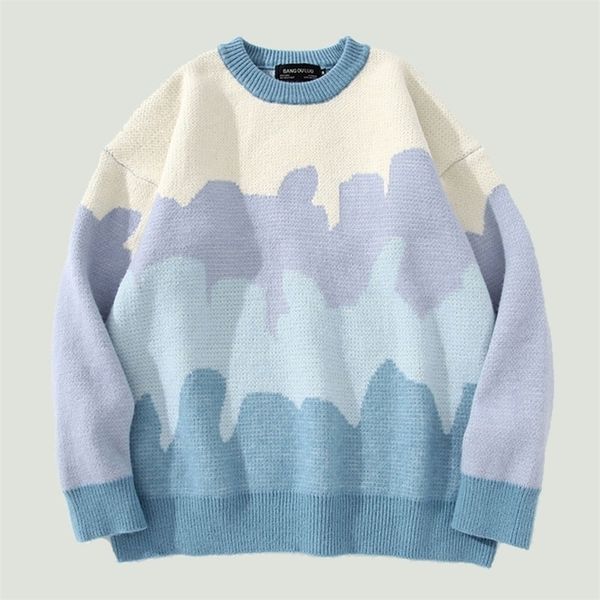 men's sweaters harajuku colorblock knitted mens streetwear vintage japanese oversized casual loose pullovers autumn 220930, White;black
men's sweaters harajuku colorblock knitted mens streetwear vintage japanese oversized casual loose pullovers autumn 220930, White;black