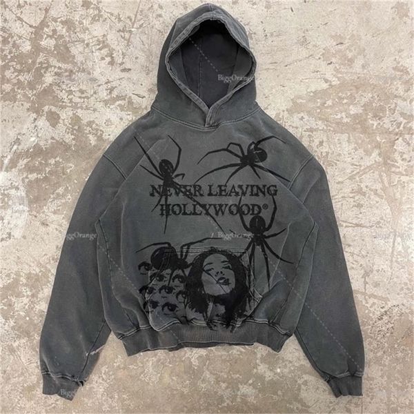 men's hoodies sweatshirts spider print zip oversized hoodie men punk sport loose coat harajuku gothic streetwear long sleeve korean fas, Black
men's hoodies sweatshirts spider print zip oversized hoodie men punk sport loose coat harajuku gothic streetwear long sleeve korean fas, Black