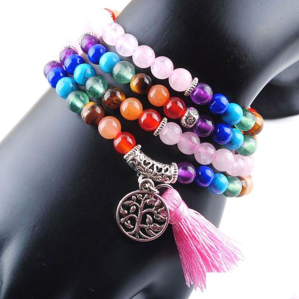 beaded strands 108 meditation mti-layer long strands bracelets 7 chakra yoga natural round rose quartz mala beads tassel j mjfashion dhcdf, Black
beaded strands 108 meditation mti-layer long strands bracelets 7 chakra yoga natural round rose quartz mala beads tassel j mjfashion dhcdf, Black
