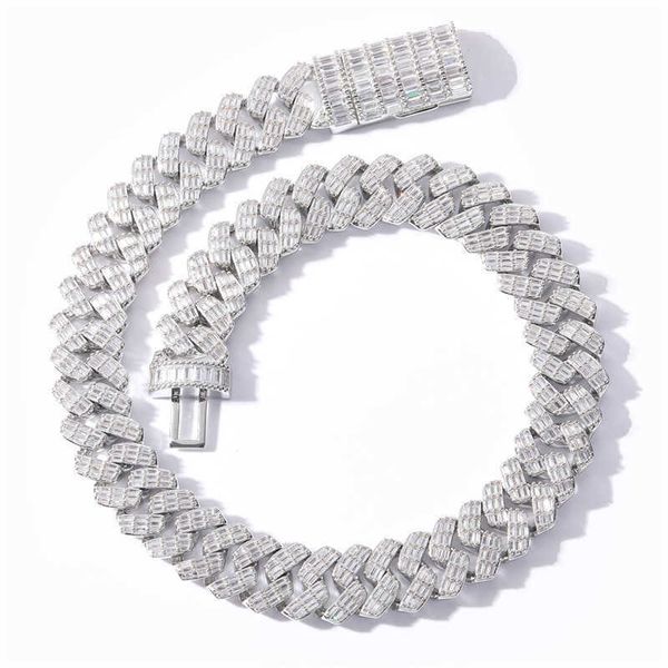 17mm baguette miami cuban link necklace iced out chain fashion luxury bling men hip hop jewelry 220719, Silver
17mm baguette miami cuban link necklace iced out chain fashion luxury bling men hip hop jewelry 220719, Silver