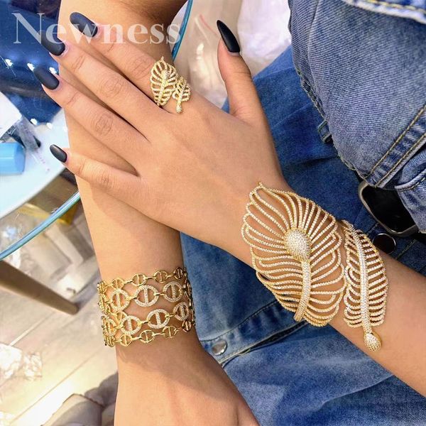 wedding jewelry sets ness arrive luxury large feather aaa cubic zirconia women engagement bangle and ring set 220929, Slivery;golden
wedding jewelry sets ness arrive luxury large feather aaa cubic zirconia women engagement bangle and ring set 220929, Slivery;golden