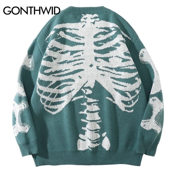 men's sweaters hip hop gothic knitted streetwear vintage skull knit pullover mens autumn casual knitwear green black 220930, White;black
men's sweaters hip hop gothic knitted streetwear vintage skull knit pullover mens autumn casual knitwear green black 220930, White;black