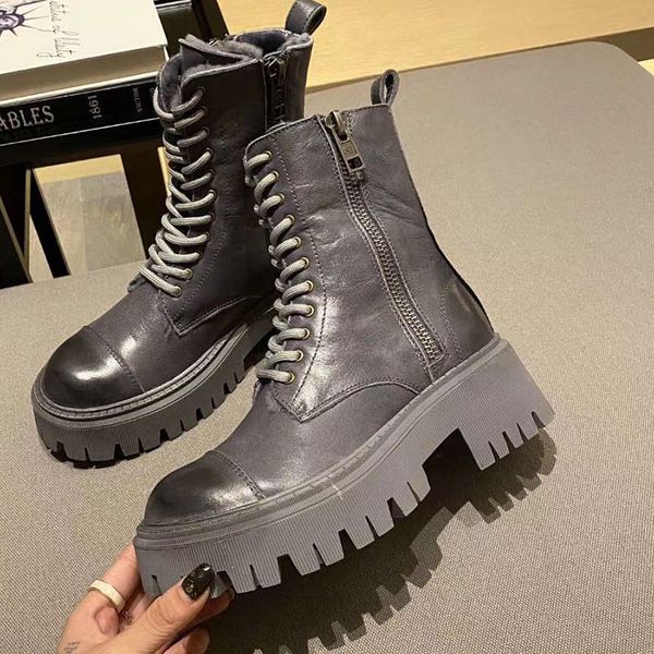 calf leather snow boots lace-up shoes ankle combat boot med heel rounded toe fashion martin booties luxury designers brands women shoe facto, Black
calf leather snow boots lace-up shoes ankle combat boot med heel rounded toe fashion martin booties luxury designers brands women shoe facto, Black