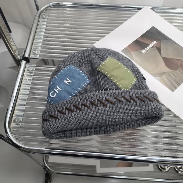 women's fashion designer skull caps autumn winter warm patch wool letter braided hat, Blue;gray
women's fashion designer skull caps autumn winter warm patch wool letter braided hat, Blue;gray