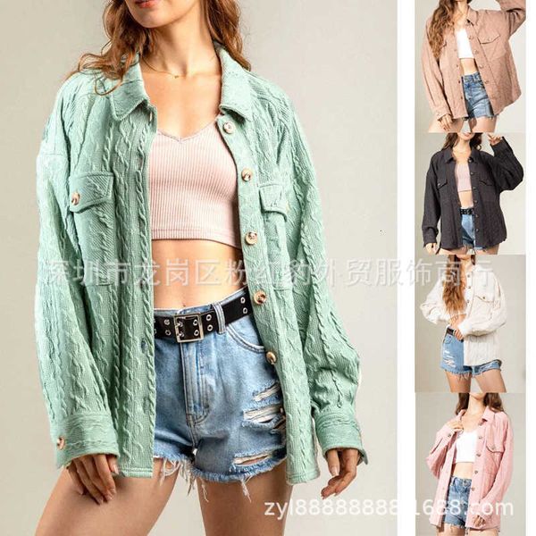 women's knits & tees women's clothing 2022 winter new fashion large pocket fried dough twist knitted shirt jacket, White
women's knits & tees women's clothing 2022 winter new fashion large pocket fried dough twist knitted shirt jacket, White