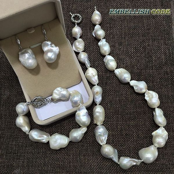 wedding jewelry sets necklace bracelet hook earrings set large size baroque or irregular white nucleated flameball shape freshwater pearl sp, Slivery;golden
wedding jewelry sets necklace bracelet hook earrings set large size baroque or irregular white nucleated flameball shape freshwater pearl sp, Slivery;golden
