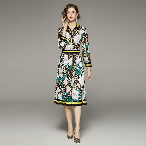 elegant leopard floral printed midi dress buttons long sleeve 2022 designer runway fashion womens casual office shirt dresses a-line ladies, Black;gray
elegant leopard floral printed midi dress buttons long sleeve 2022 designer runway fashion womens casual office shirt dresses a-line ladies, Black;gray