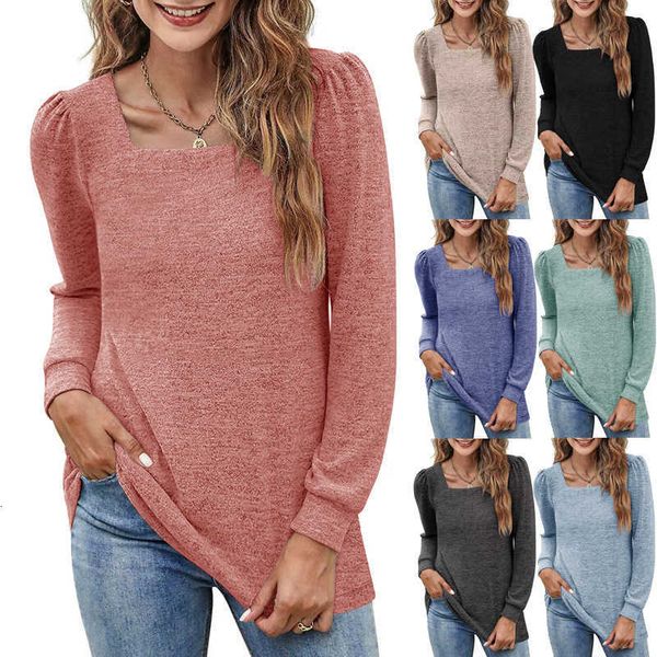 autumn and winter 2022 new explosive t-shirt solid color u-neck ruffle long sleeve casual women's bottoming shirt, White
autumn and winter 2022 new explosive t-shirt solid color u-neck ruffle long sleeve casual women's bottoming shirt, White