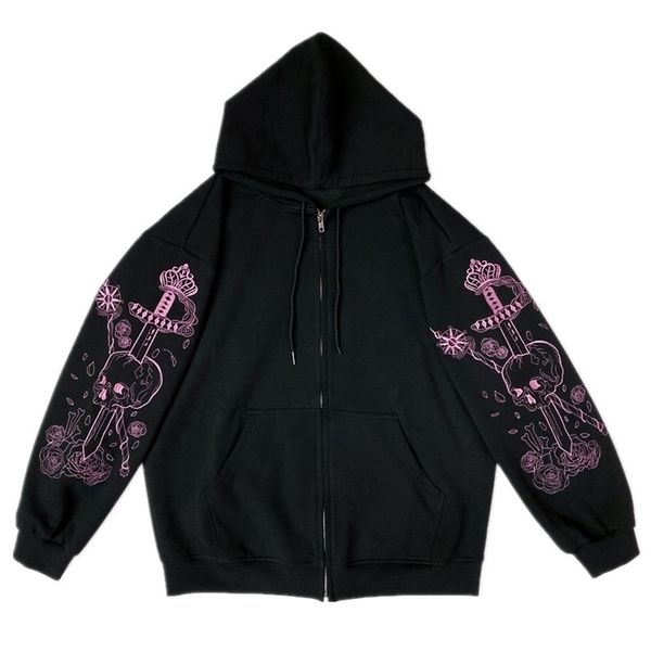 women's hoodies sweatshirts punk graphic print zipper ribbon hooded hoodie vintage black oversize coat sweatshirt 90s streetwear clothe
women's hoodies sweatshirts punk graphic print zipper ribbon hooded hoodie vintage black oversize coat sweatshirt 90s streetwear clothe