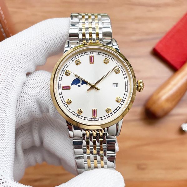 men watch 41mm automatic mechanical watches bezel waterproof wristwatch business wristwatches montre de luxe for men, Slivery;brown
men watch 41mm automatic mechanical watches bezel waterproof wristwatch business wristwatches montre de luxe for men, Slivery;brown