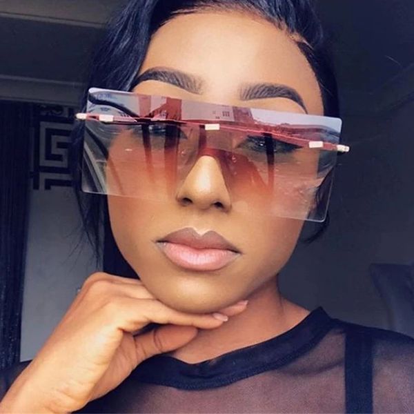vintage square sunglasses women siamese oversized sun glasses for women luxury brand rimless ocean lens big shades oculos de sol, White;black
vintage square sunglasses women siamese oversized sun glasses for women luxury brand rimless ocean lens big shades oculos de sol, White;black