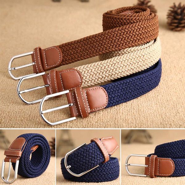 fashionable elastic canvas belt for women men knitted waistband pin buckle adjustable casual belts jeans, Black;brown
fashionable elastic canvas belt for women men knitted waistband pin buckle adjustable casual belts jeans, Black;brown