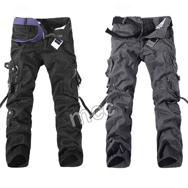 military tactical multipocket washed overalls loose cotton male cargo pants for men trouserssize 2842 220809, Black 
military tactical multipocket washed overalls loose cotton male cargo pants for men trouserssize 2842 220809, Black