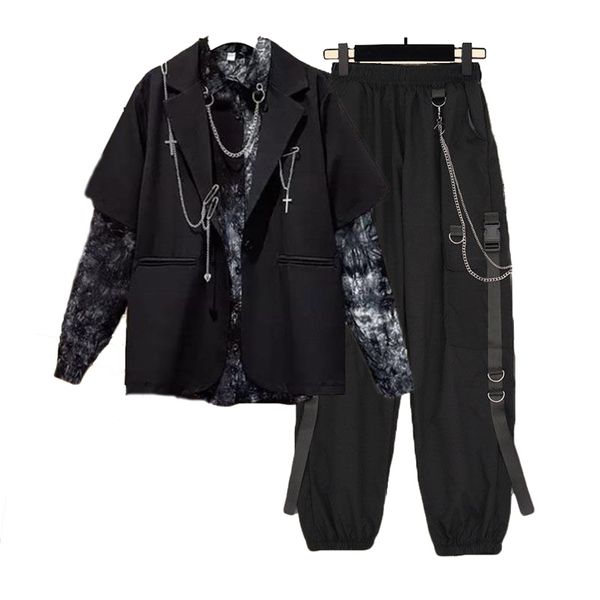 autumn chain cargo pantschian blousechain vest streetwear harajuku 3 piece set for women pants 220811, Black;white
autumn chain cargo pantschian blousechain vest streetwear harajuku 3 piece set for women pants 220811, Black;white