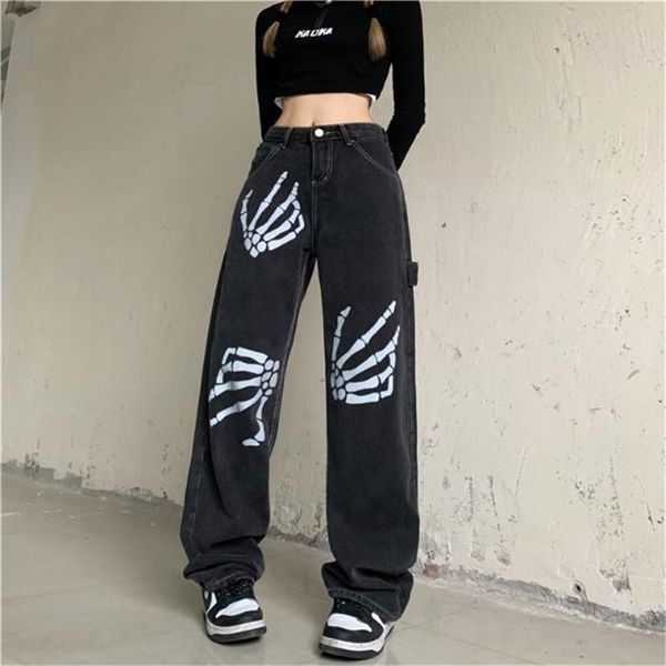 punk style harajuku skull white bone fashion jeans loose straightleg retro street s pants denim joggers women 220811, Blue
punk style harajuku skull white bone fashion jeans loose straightleg retro street s pants denim joggers women 220811, Blue