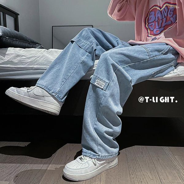 men's jeans elastic waist straight men loose casual solid color denim pants fashion blue size 3xl male harajuku trousers
men's jeans elastic waist straight men loose casual solid color denim pants fashion blue size 3xl male harajuku trousers